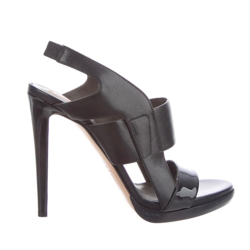 Reed Krakoff Italian Stiletto Strappy Patent Leather Heels